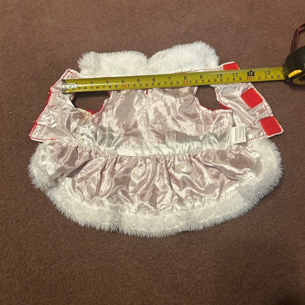 Red Santa Dog Dress with White Trim - Picture 7 of 15